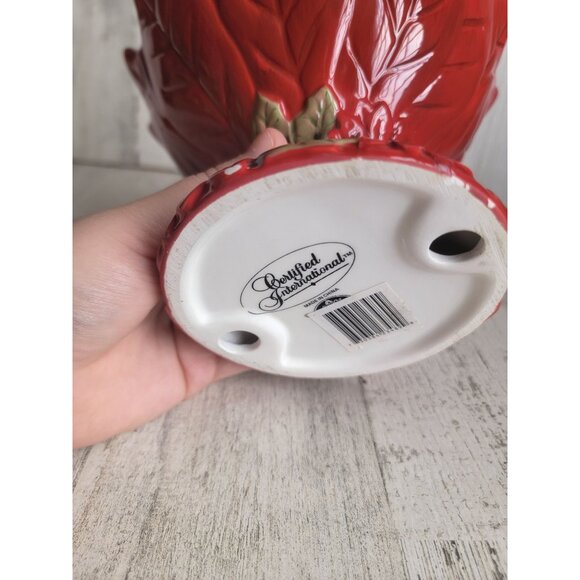 Certified International Susan winget Poinsettia Bowl‎ candy floral flower home - Picture 5 of 8